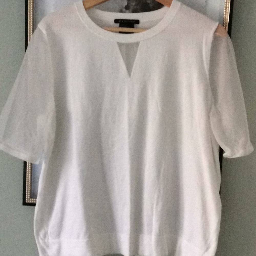 White top with sheer details